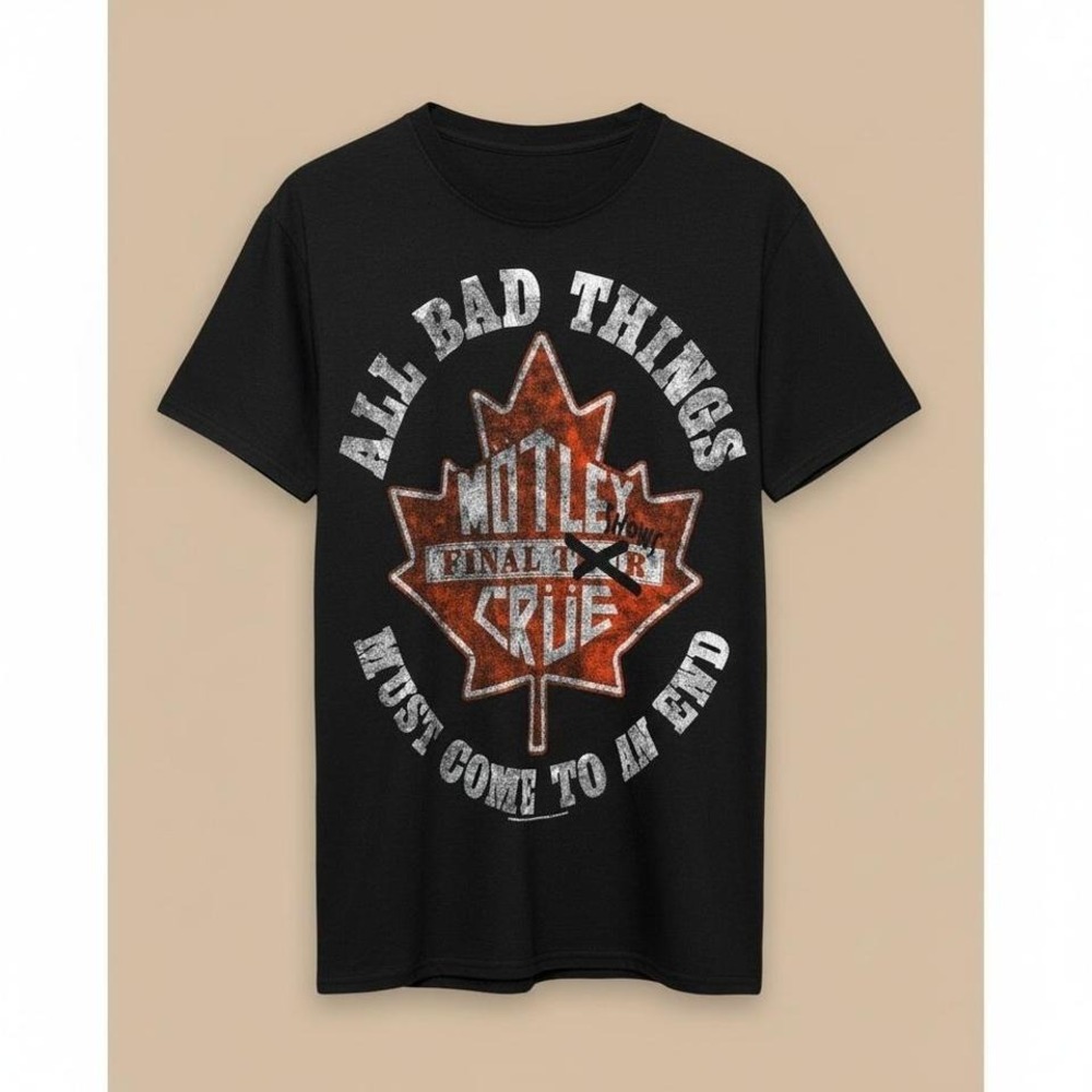 Motley Crue Final Tour 2015 Canada Tee Size S NWOT
